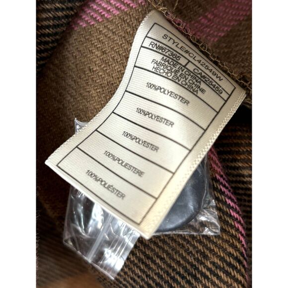 BB Dakota Steve Madden Plaid Jacket Shacket Size 2XL Classic Neutral F56 - Picture 10 of 15